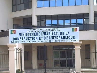 Le Ministère de l'Habitat, de la Construction et de l'Hydraulique du Sénégal. Photo (C) Elhadji Babacar MBENGUE