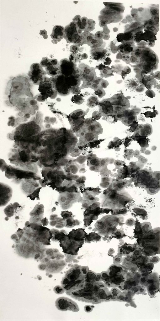 Fenghua LIU, Sans titre, encre sur papier xuan,, 50 x 100 cm, 2022 (c) DR