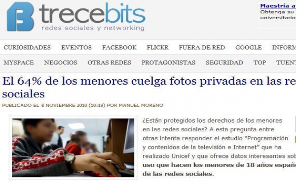 El 64% de los menores cuelga fotos privadas en las redes sociales