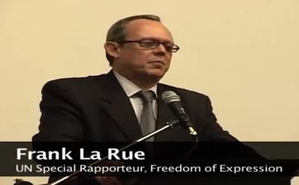 Frank La Rue se rend en Algérie au sujet de la liberté d’opinion